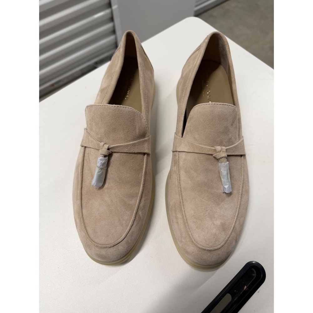 Beau Today Beige Suede Tassel Loafers HW26159-63 Size 260mm US 9,5 Slip On Shoes